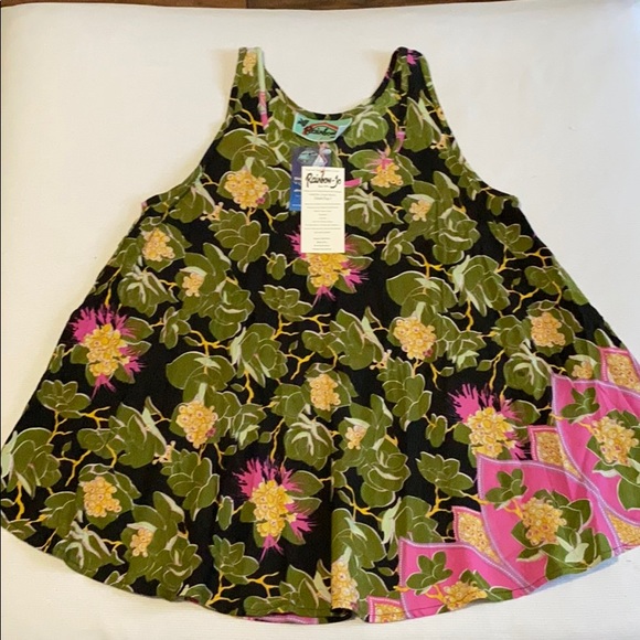 Rainbow-Jo Tops - Rainbow-Jo Floral Swing Tank Large NWT!